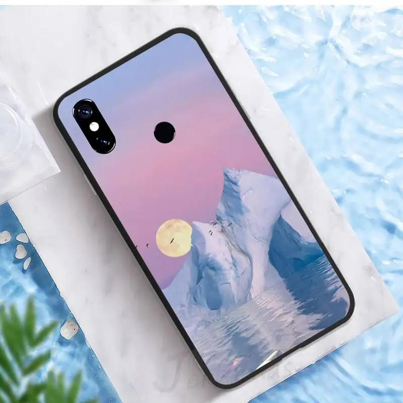 

Phone Case For Xiaomi Redmi 7 8 9t a3 9se k20 mi8 max3 lite 9 note 9s 10 pro Moon starry sky sun creative illustration