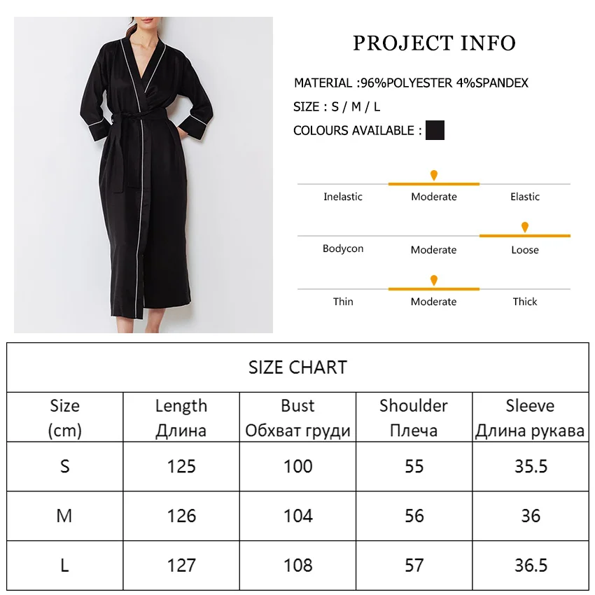 

Black Sexy Robes Women Bathrobe Female Bride Robe Long Silk Robe Three Sleeve Wedding Dress 2021 Sleepwear Satin