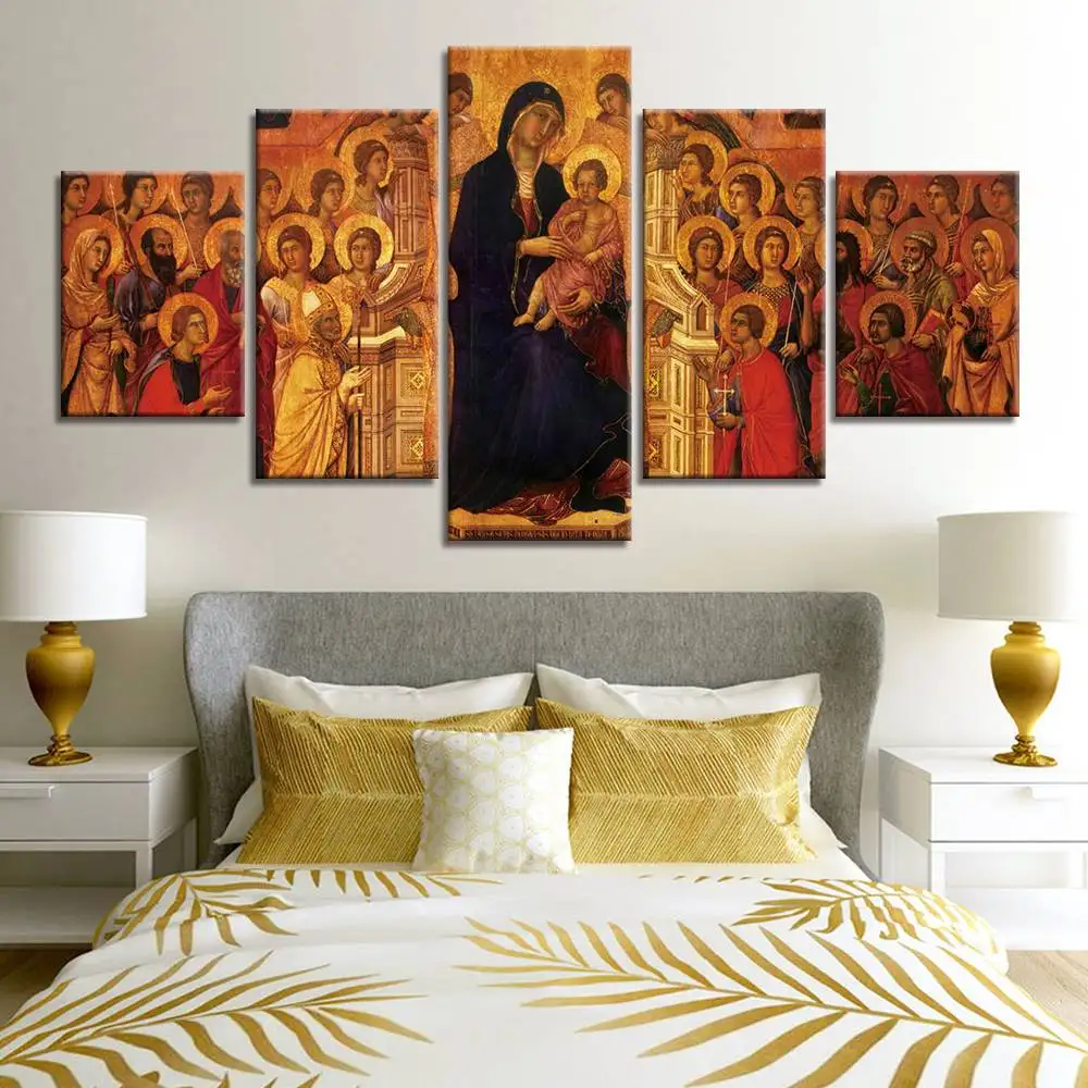 2020 Современная HD печать картина холст домашний Декор 5 шт Иисус Христос постер