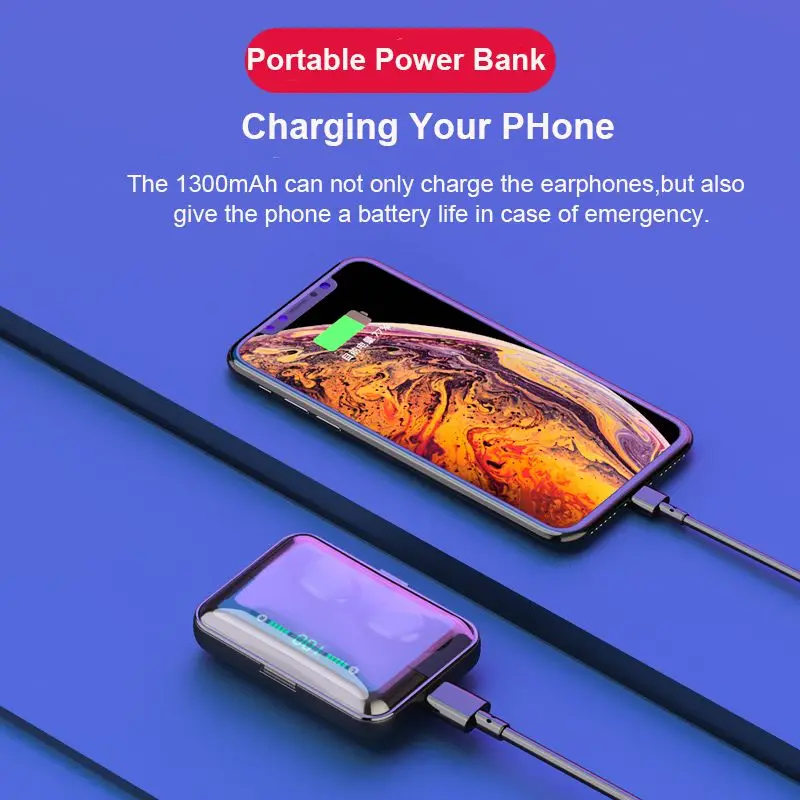 Светодиодный светильник новинка TWS Bluetooth 5 0 сенсорное управление гарнитура