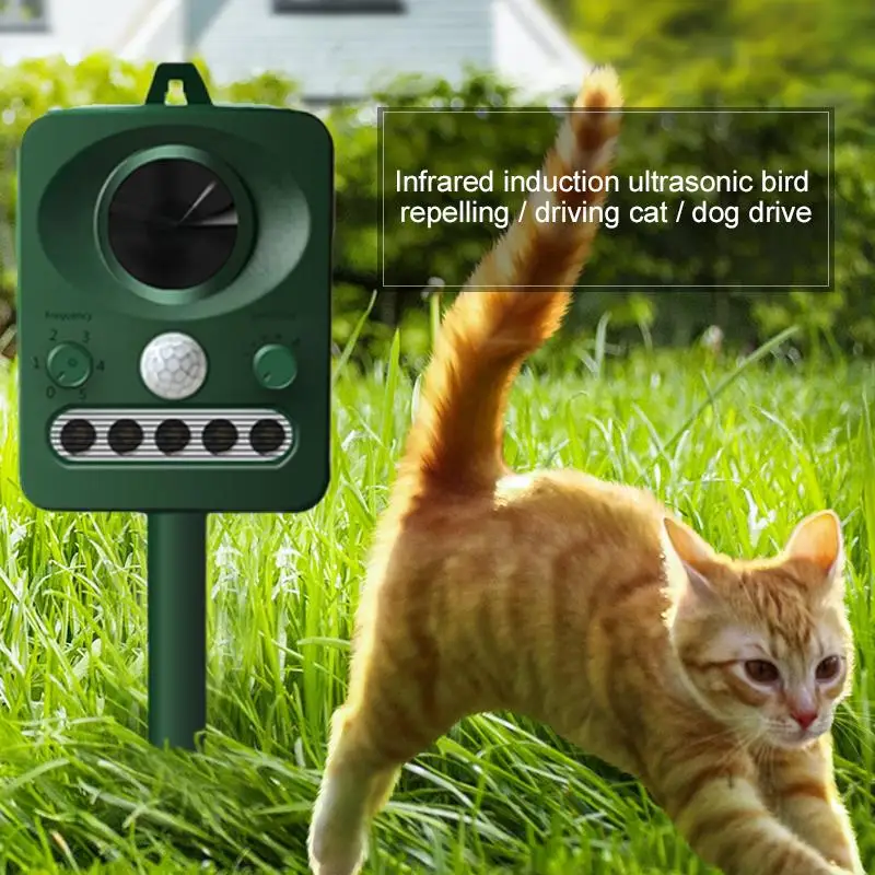 

0.5W 0.12A Ultrasonic Dog Repeller Ultrasonic Cat Repeller Eco Friendly Infrared Detector Announciator Yard Electronic Animal
