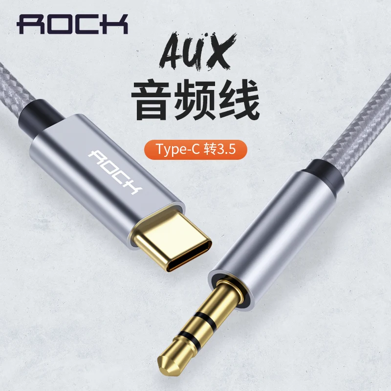 ROCK type C до 3 5 мм AUX Наушники USB Jack адаптер для huawei mate 20 P30 Oneplus 7 pro Xiaomi Mi 6 8 9 SE аудио