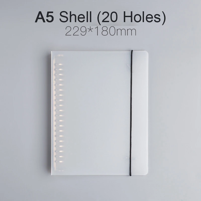 

A4 A5 B5 Folder Pp Matte Transparent 26 Hole Loose Leaf Cover Notebook Jacket Metal Loose Leaf Folder Data Test Paper Storage