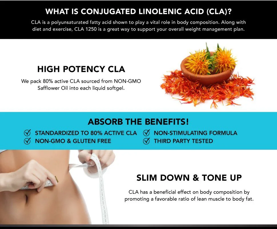 

Free Shipping American Original High Potency CLA 1250 90 Pcs