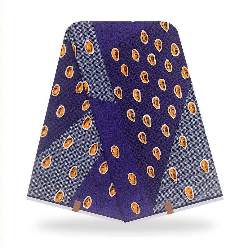 

Classic African Wax Cotton Fabric High Quality African Fabric Real Wax Print For Sewing 6yards 100% Cotton Ankara Fabr Y1009-14