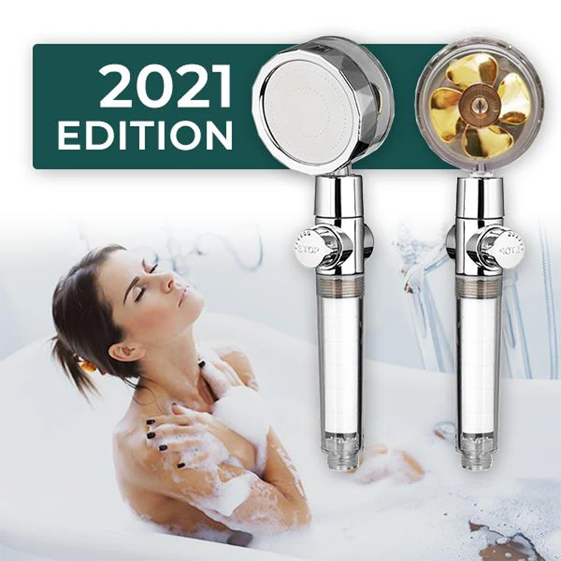 Водосберегающая насадка для душа вращающаяся на 360 градусов с небольшим