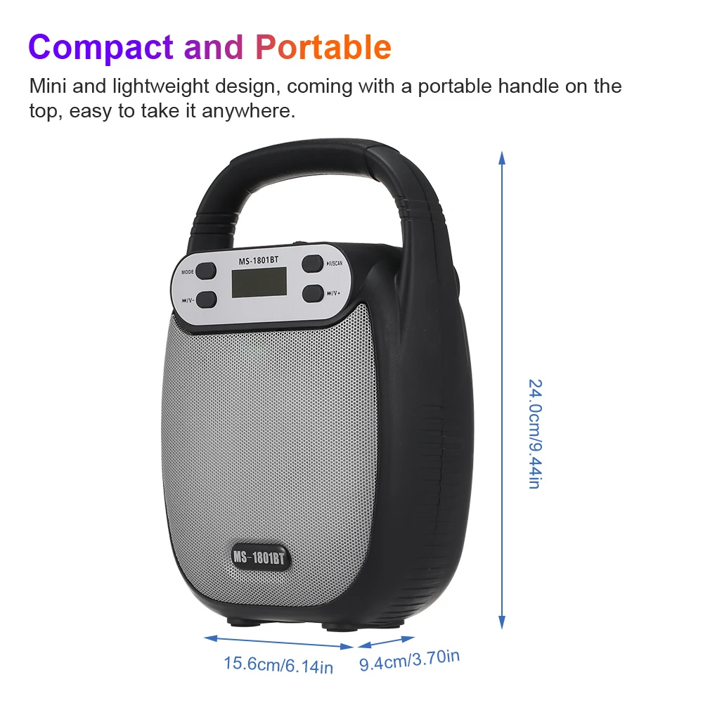 Многофункциональная Bluetooth стереоколонка портативная уличная колонка с FM-радио