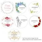 100 шт. спасибо, сделай сам, 1,5 дюйма, белый, на заказ, добавьте свой текст, бумажная наклейка на свадьбу, день рождения, конфеты, этикетка