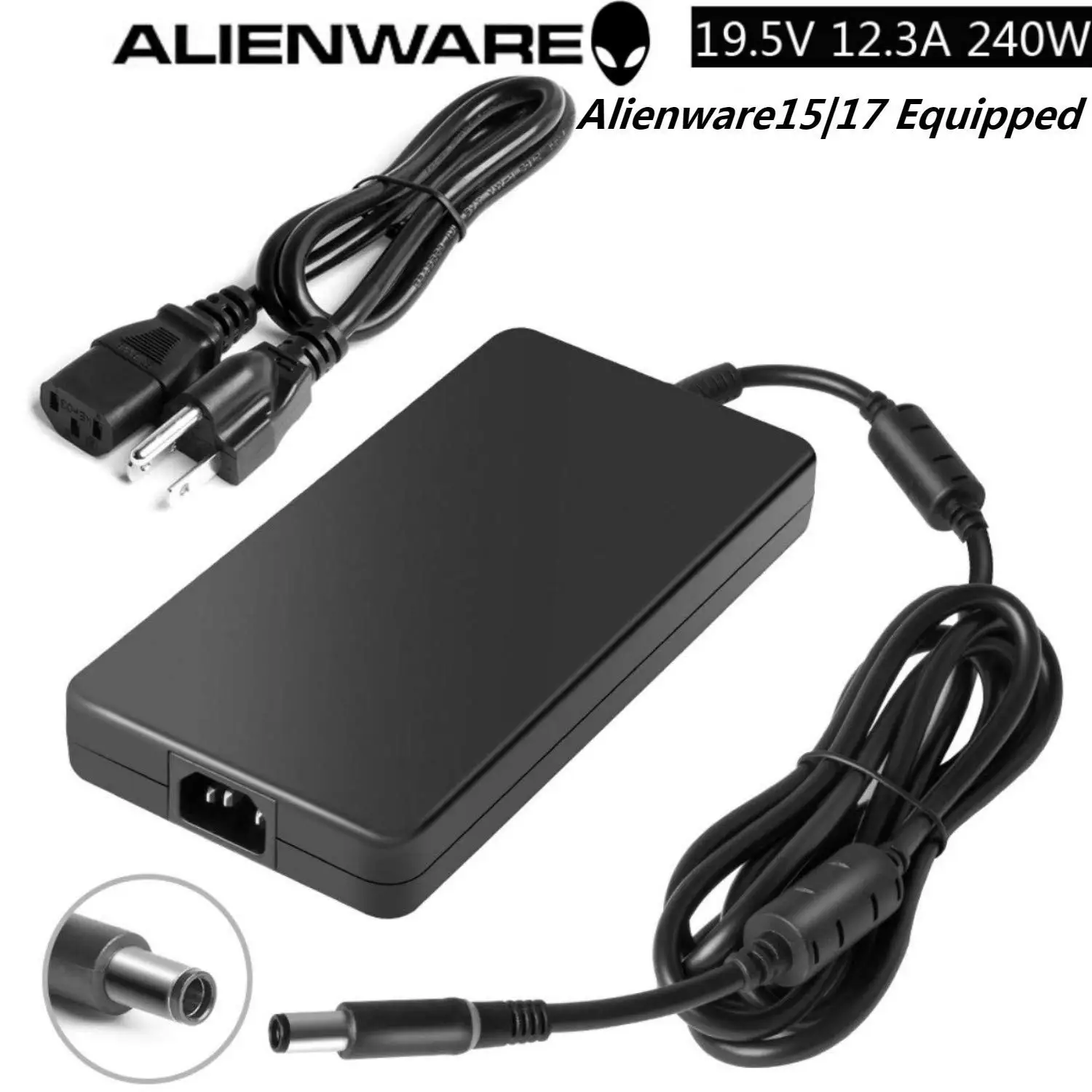 

Huiyuan Fit for 240W 19.5V 12.3A for DELL PA-9E ADP-240A R4 M18x X51 M6400 M6600 M6800 J211H 6RTJT Y044M Laptop Charger Adapter