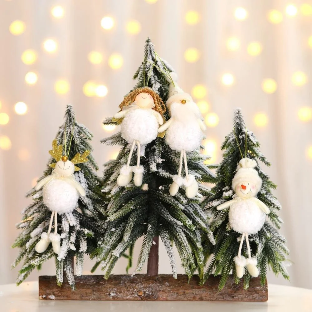 

Santa Claus Snowman Angel Doll Christmas Decoration Ornaments Christmas Tree Pendant New Year 2022 Home Party Decorations