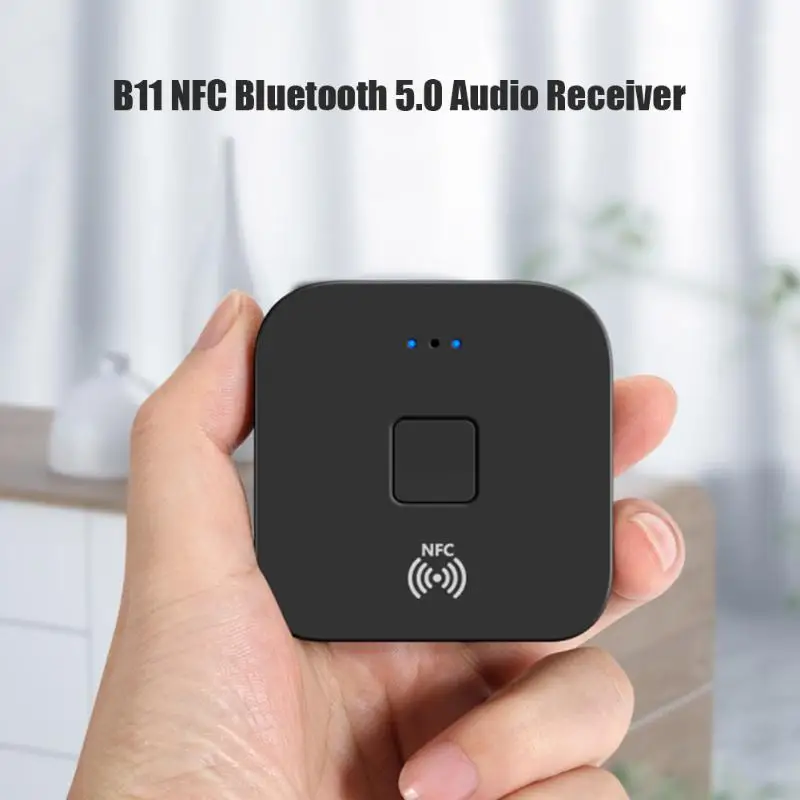 B11 Bluetooth 5 0 музыкальный аудиоприемник NFC Беспроводной адаптер 3 мм разъем AUX Стерео