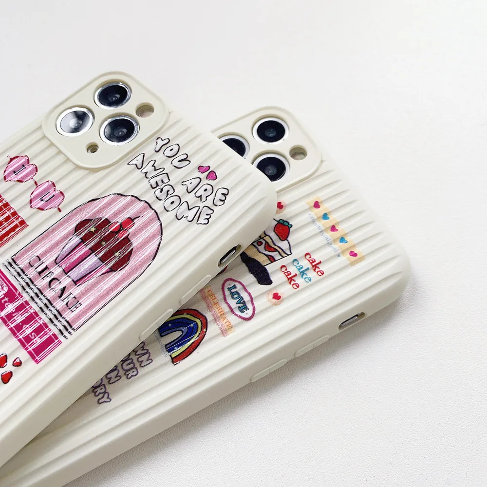 Shockproof Soft Stand Protect Case For iPhone 11 Pro Max SE 2020 SE2 Fashion Ins Cute Love Girl Cartoon for XR XS X |