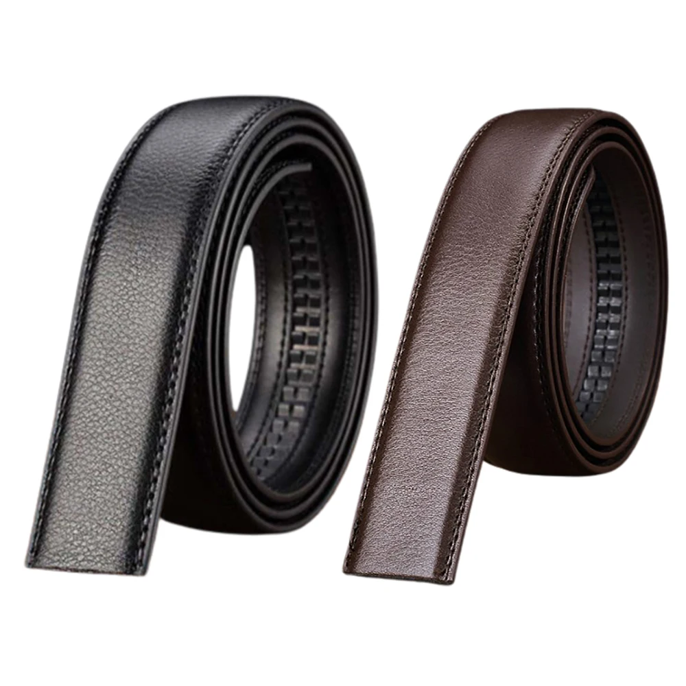 

2021 Men Belt Luxury Men's Leather Automatic Ribbon Waist Strap Belt Without Buckle Black Cloth Accessories Black Color Elegent