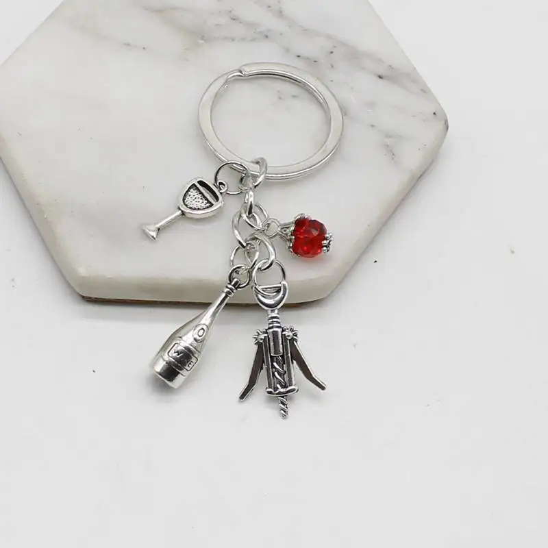 1 винный стеклянный брелок тост ювелирный подарок для любителей вина винные