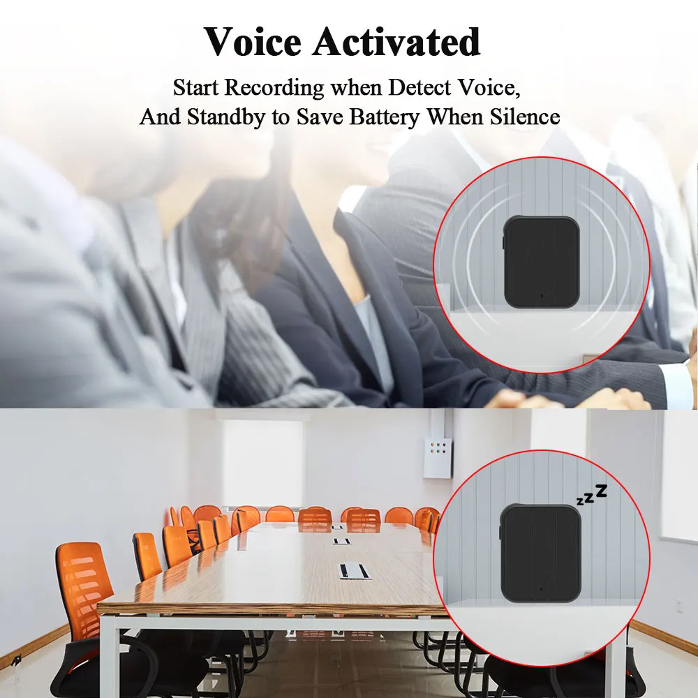 Профессиональный мини диктофон с активацией звука Диктофон длительным сроком