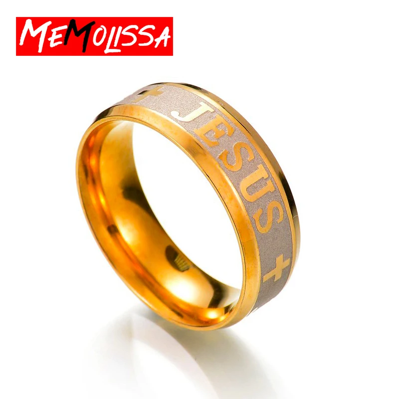 Религиозное христианское кольцо MeMolissa Midi нержавеющая сталь Кольцо Крест Иисуса
