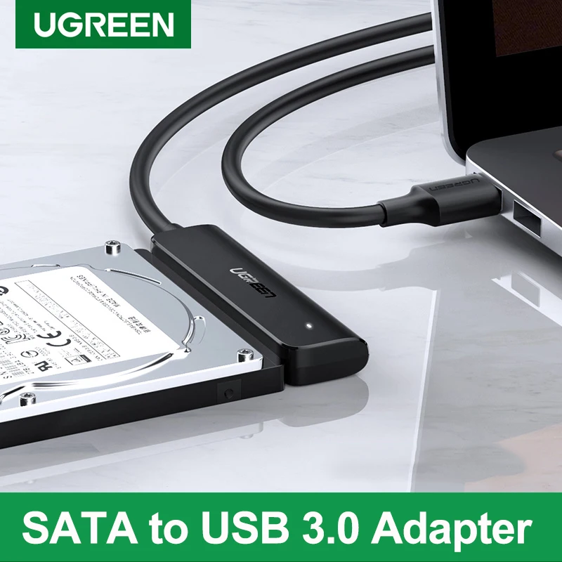 Фото Кабель-переходник Ugreen USB 3 0 SATA 5 Гбит/с для 2 внешних жестких дисков HDD SSD |