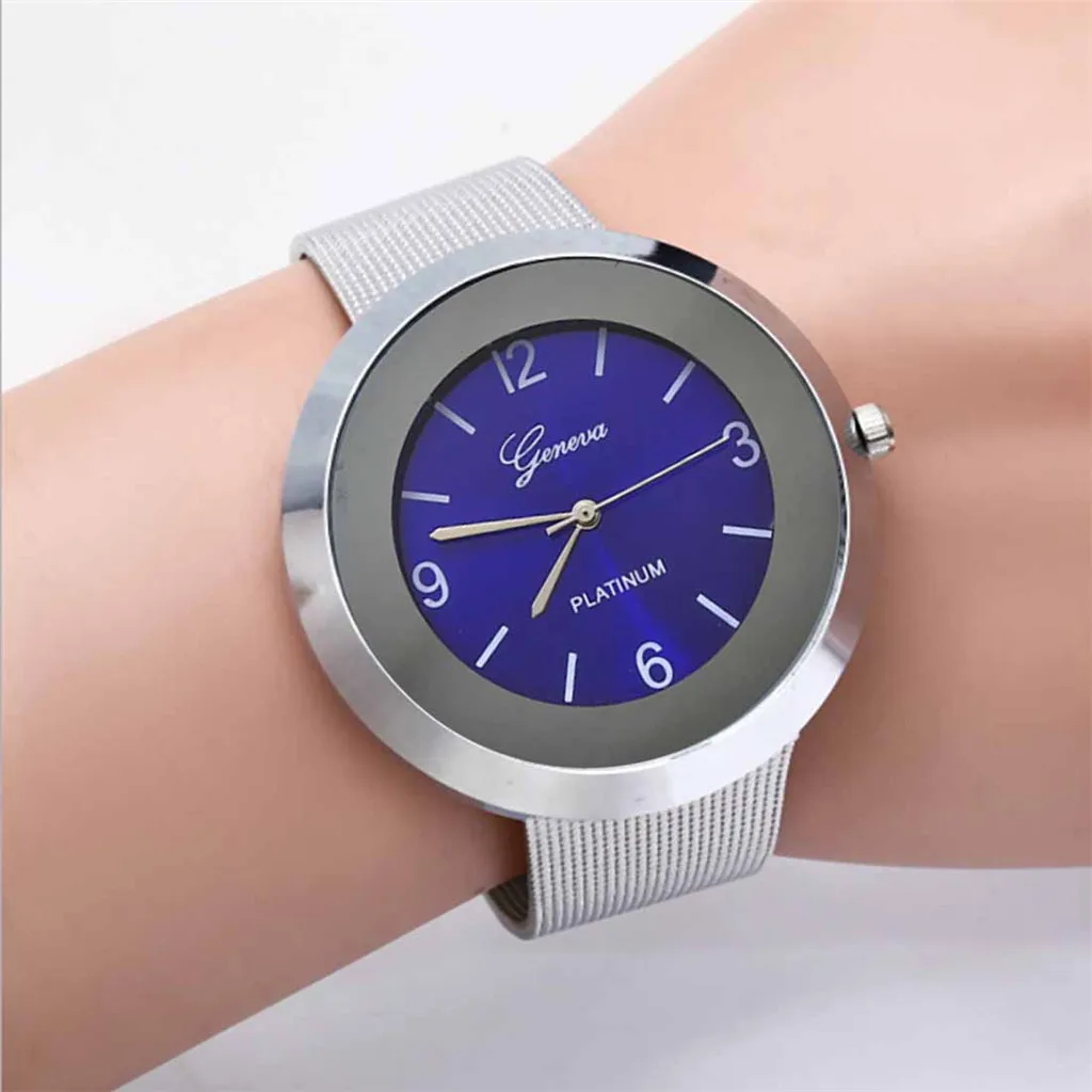 Часы наручные женские с браслетом из нержавеющей стали модные простые