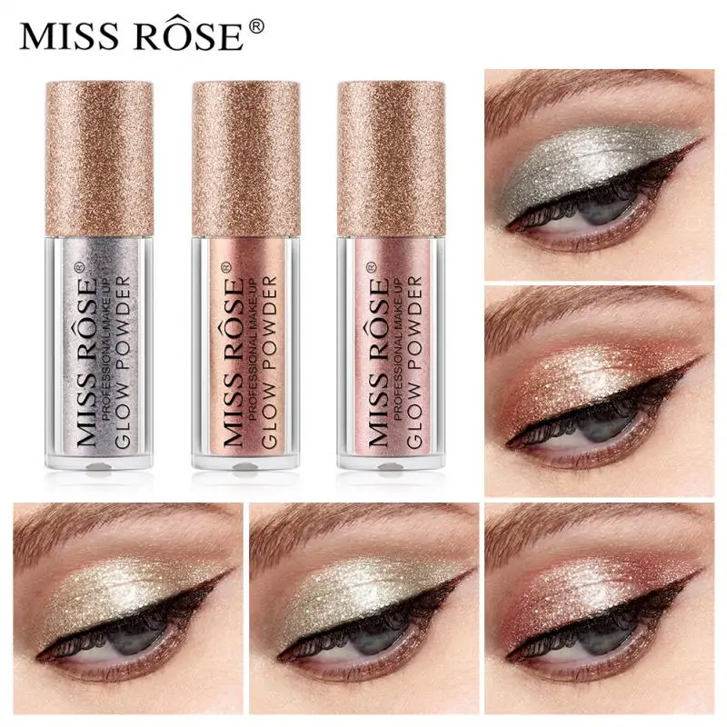 MISS ROSE блестящие тени для макияжа жидкие мерцающие век металлический осветлитель
