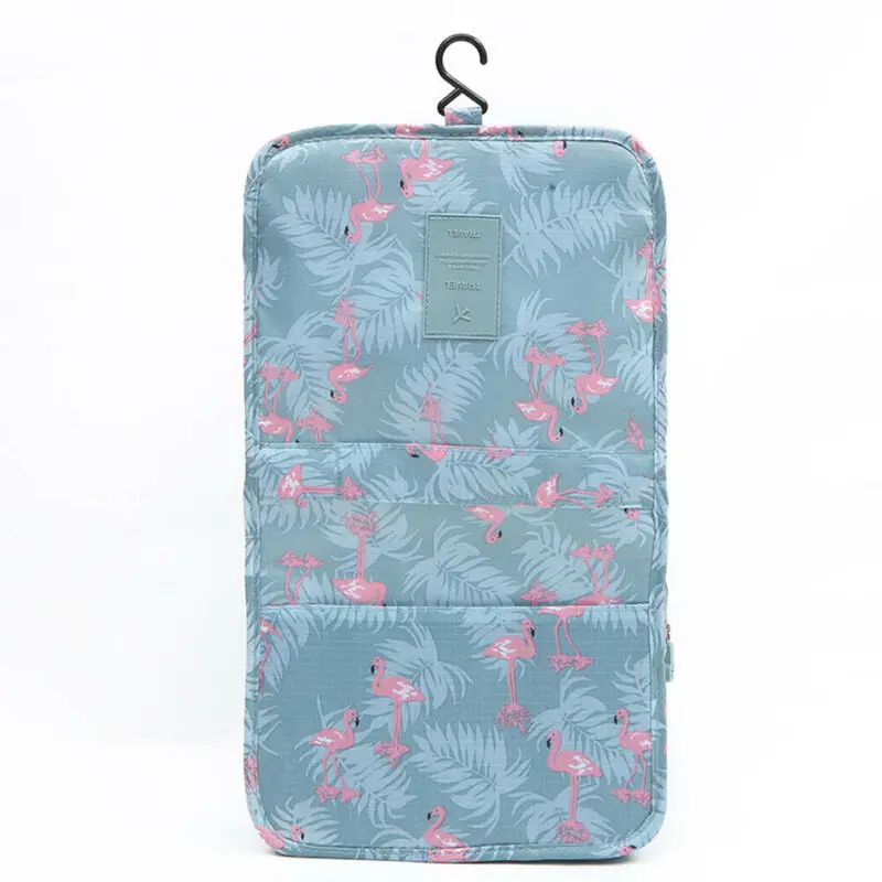 Женская дорожная косметичка для косметики чехол-органайзер в розовую полоску С