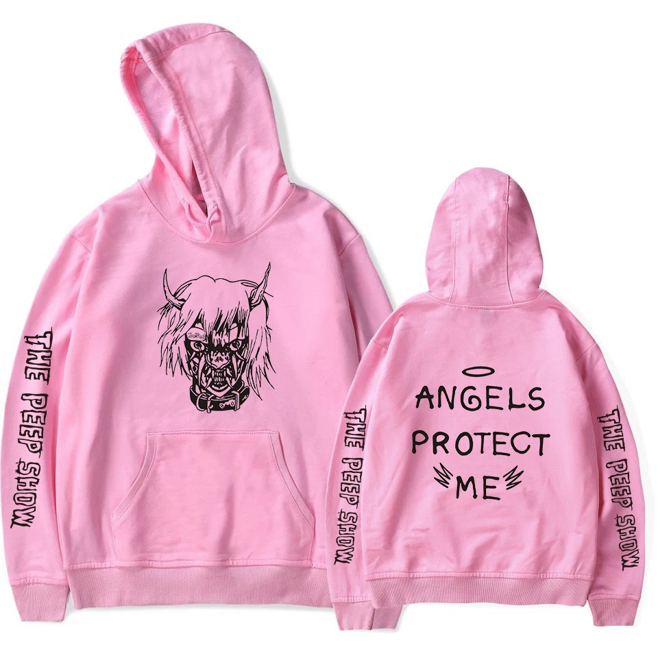

Lil Peep ANGELS PROTECT ME Hoodies Sweatshirts Men/Women Cotton Long Sleeve Streetwear Hip Hop Pullover Clothes Plus Size
