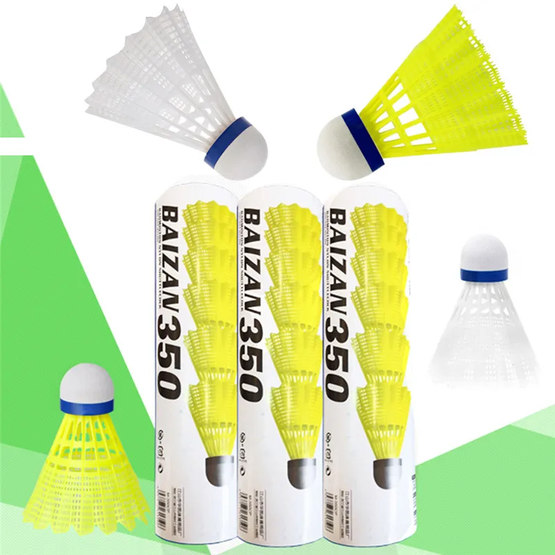 

3/6/12pcs Durable Nylon Badminton Training Gym Fitness Shuttlecocks Badminton Ball Indoor Outdoor Sports Training Balls M J