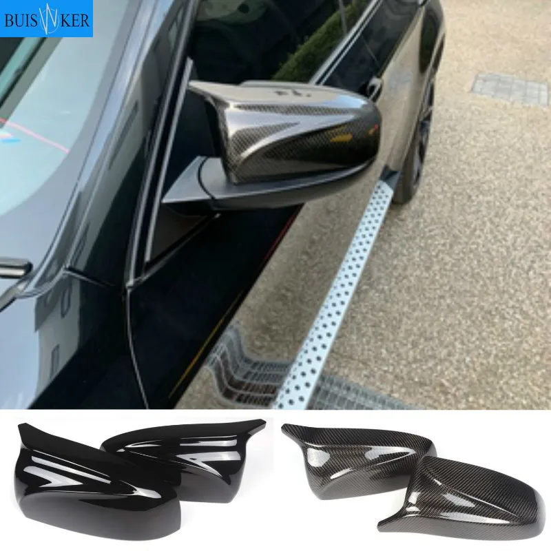 

A Pair Carbon Fiber/ABS Mirror Cover X5 X6 Car Side Rearview Mirror Cap Cover Replacement For BMW X5 X6 E70 E71 2007-2013