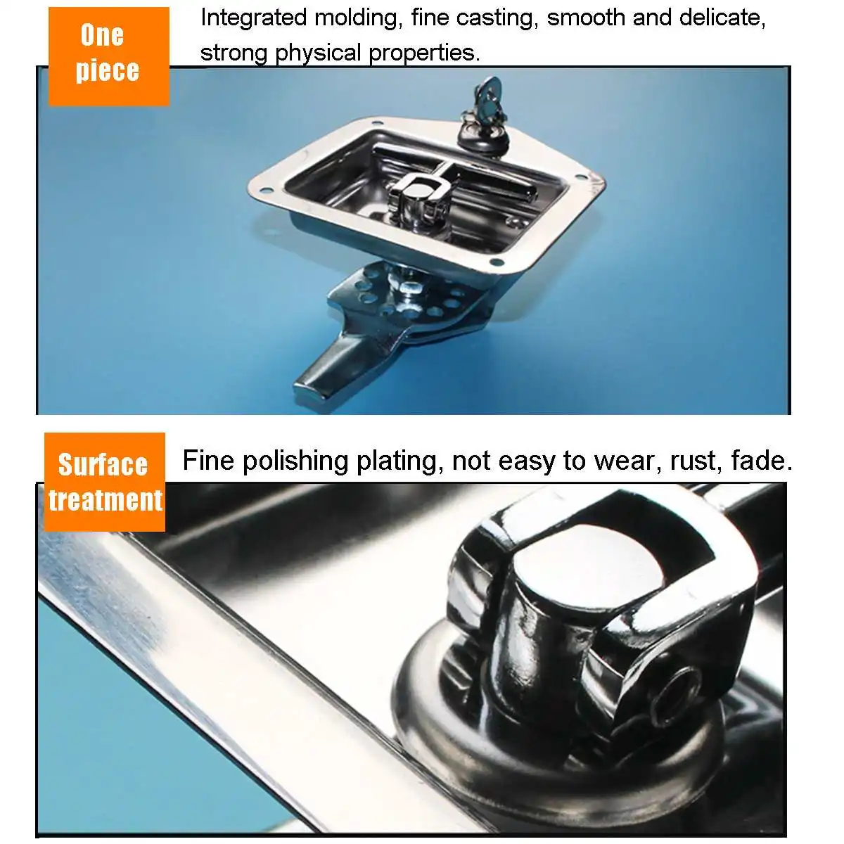 

2 Pcs Folding T Handle Locks Recessed Trailer Folding Locks Handle Caravan Trailer Truck Toolbox T-Panel Door Lock Handle Latchs