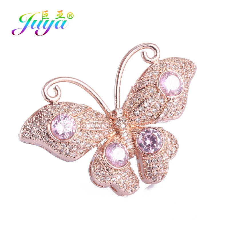 Juya DIY Золотой/Серебряный цвет декоративный соединитель бабочка кулон аксессуары