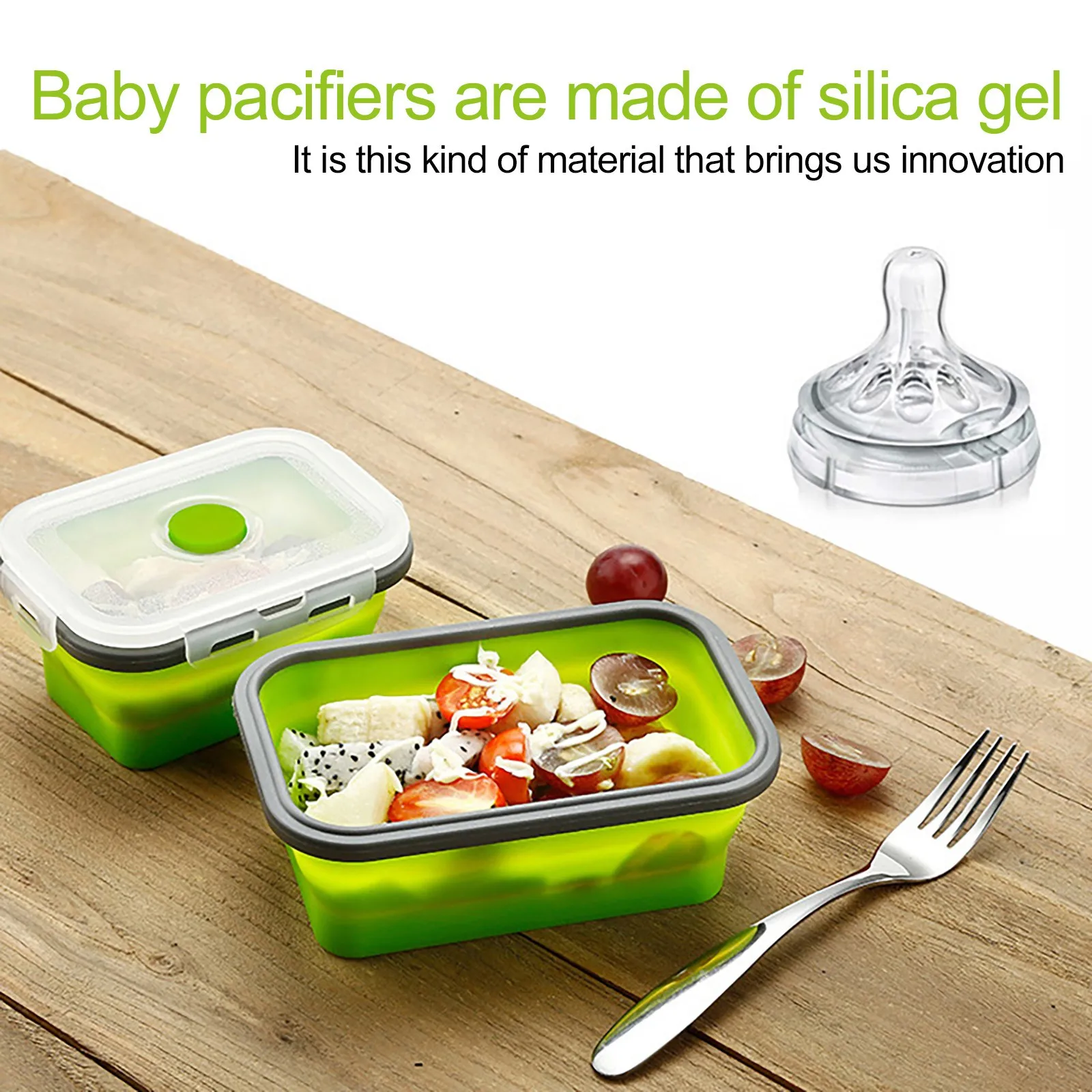 Силиконовые складные емкости набор из 4 шт. многоразовый складной для хранения