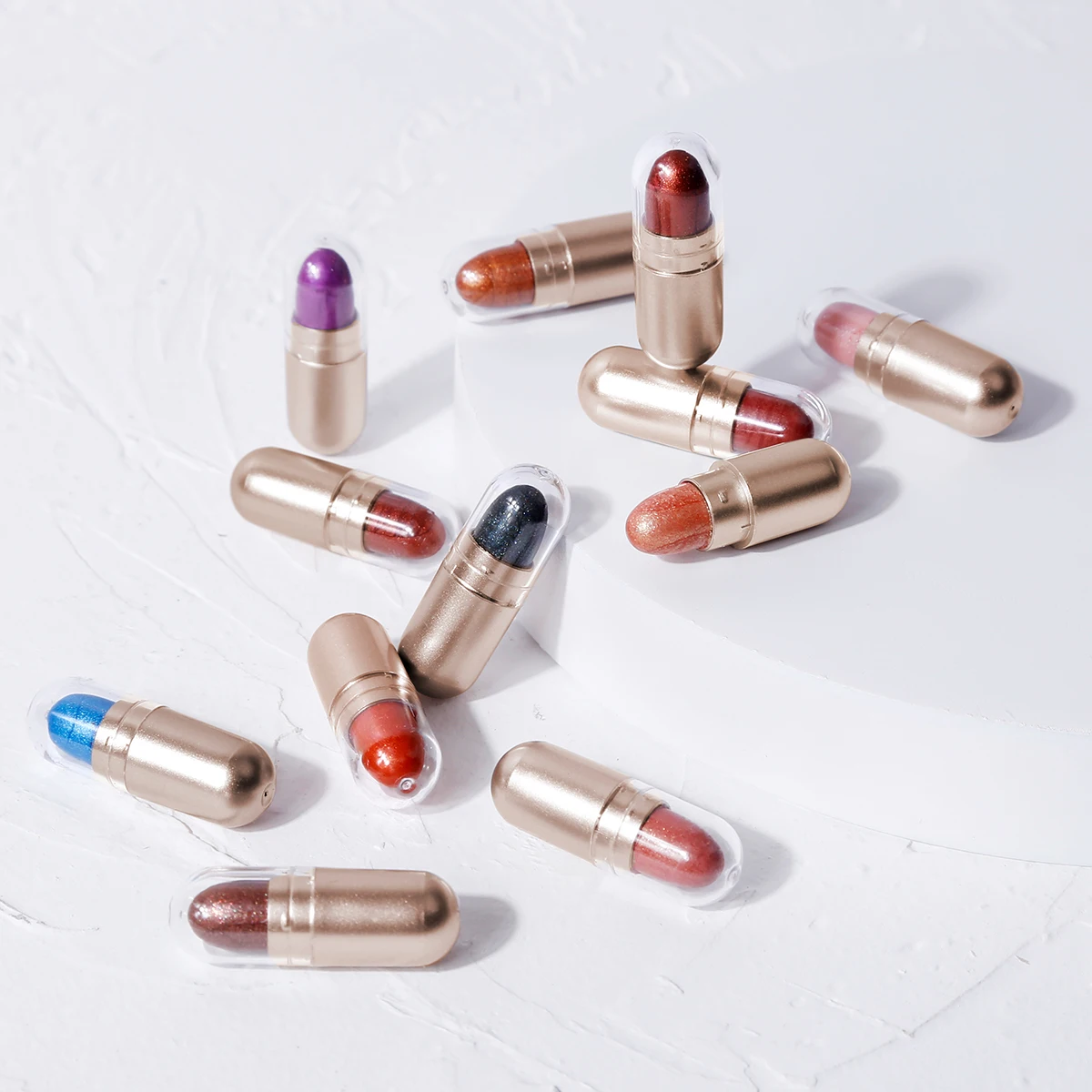 

12 Color Capsule Eyeshadow Palette Sets Exquisite Diamond Sequin Waterproof Anti-dizzy Glitter For Eyes High Quality Cosmetics