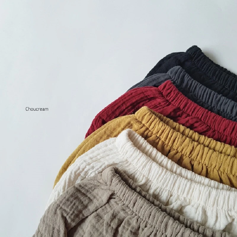 Мягкие шаровары для маленьких девочек новый комплект из муслина шорты с двойной