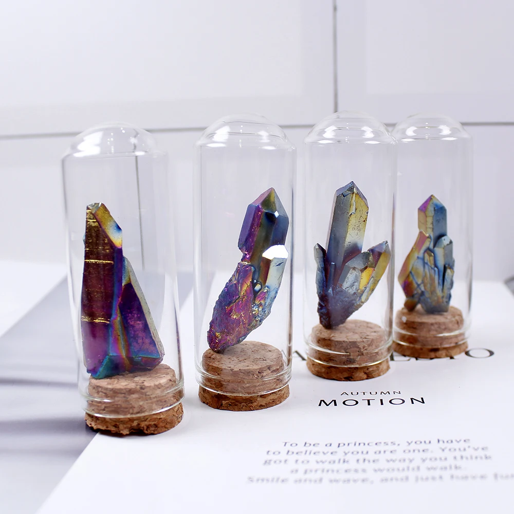 Runyangshi радуги с гальваническим покрытием 1 шт. кластер натуральные кристаллы