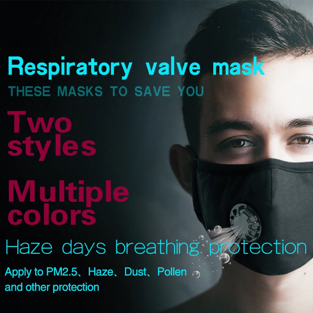 

Respirator Cotton Anti Haze Breathable Anti Bacteria Face for mask Breath Reusable Activated Carbon Filter Unisex Anti-Dust