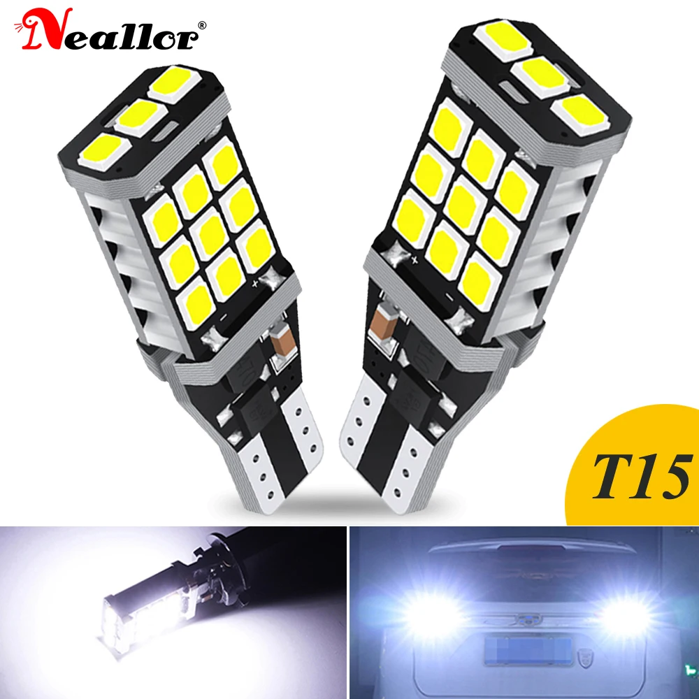 

2 шт., Автомобильные светодиодные лампы T15 Canbus 921 W16W для BMW E46 E39 E90 E60 E36 F30 F10 E30 E34 E66 X5 E53 M M3 M4 Z4 Z3