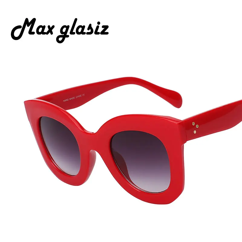 

Hot Sale Fashion Female Rivet Shades Big Frame Style Sunglasses Women Luxury Brand Designer Vintage Sun Glasses Max Glasiz