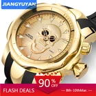 Часы мужские, с большим циферблатом, 3D, вращающиеся, с силиконовым ремешком