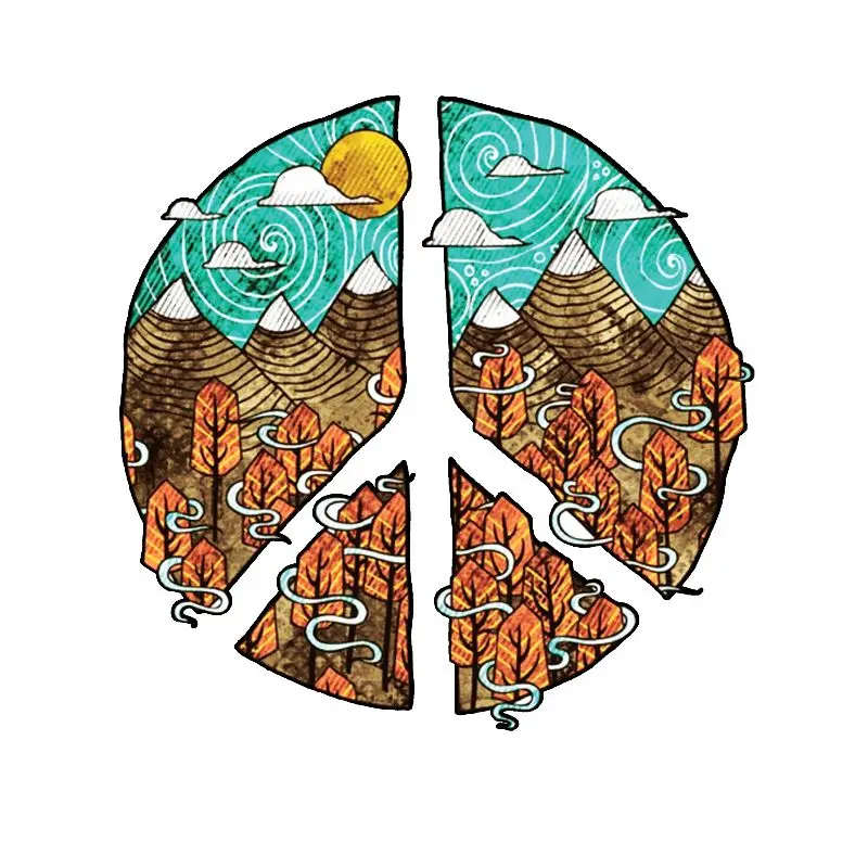 

21x21cm Maple Forest Iron On Patches For DIY Heat Transfer Clothes T-Shirt Thermal Stickers Decoration Printing