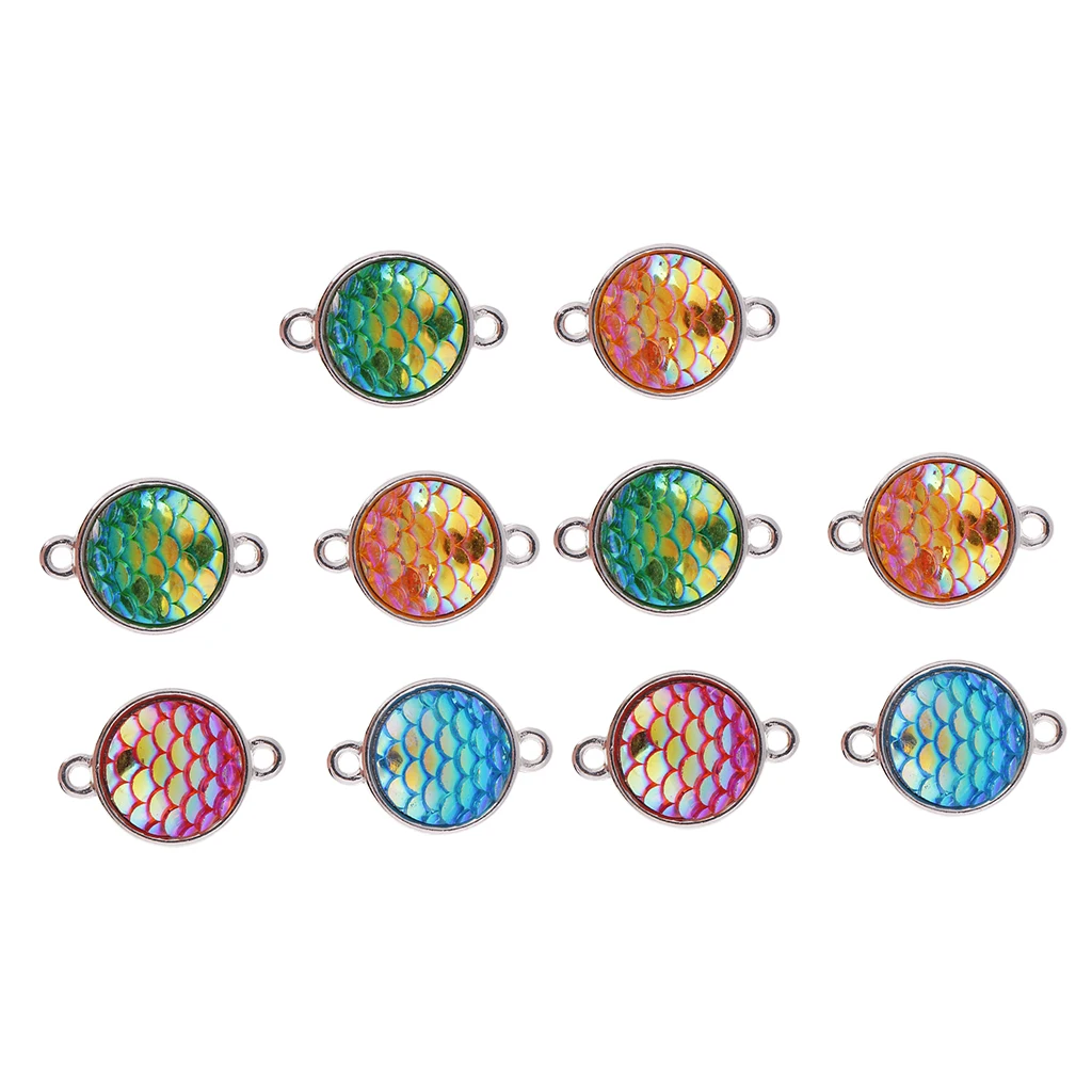 

8x Alloy Jewelry Making Buttons Jewelry Making Pendant 1.9x1.2cm Multi-Color
