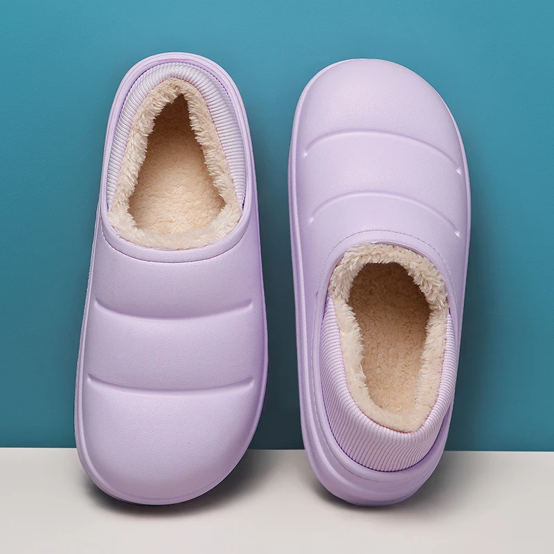 

Женские плюшевые теплые домашние тапочки на плоской подошве, легкие мягкие удобные зимние тапочки, Женская хлопковая обувь