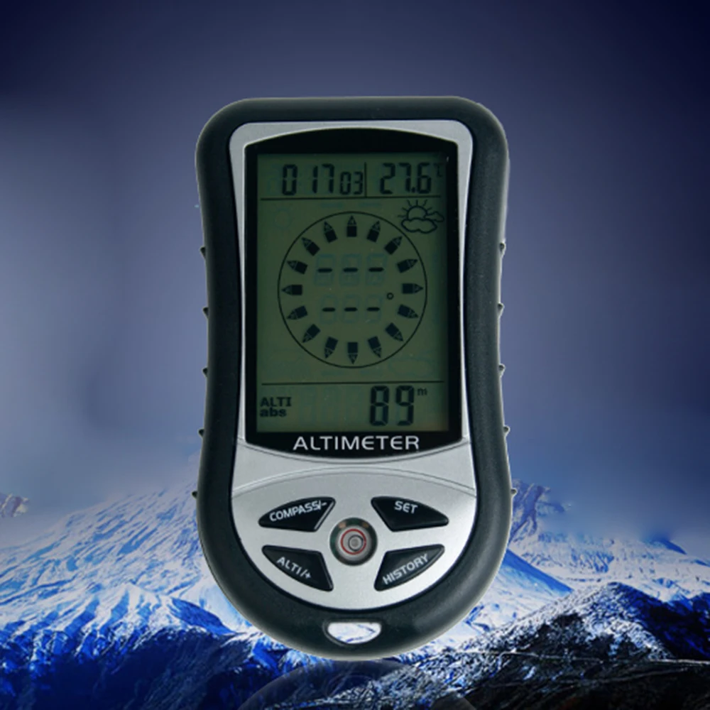Рыбалка барометр метр портативный электронный высотомер 8-в-1 Портативный компас