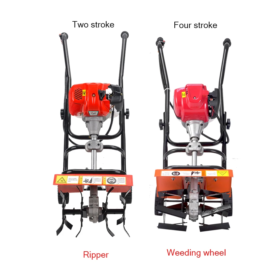 Небольшой бензиновый роторный культиватор многофункциональный для дома огорода