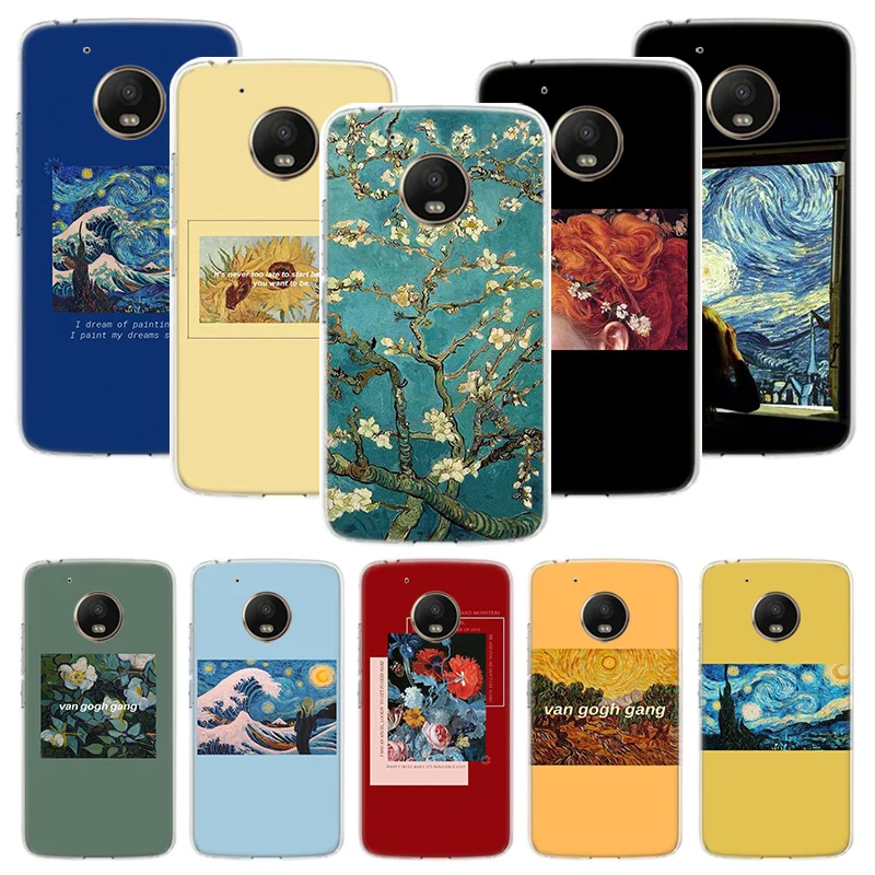 Чехол для телефона Van Gogh тонкий чехол с рисунком маслом Motorola Moto G8 G7 G6 G5S G5 E6 E5 E4 Plus G4