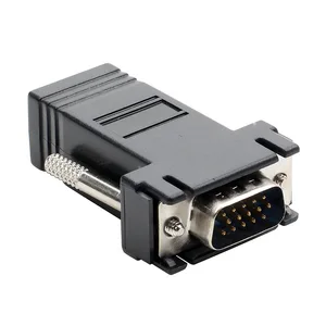 ESCAM 10 шт.лот VGA Видео удлинитель штекер к LAN CAT5 CAT6 RJ45 сетевой кабель Женский адаптер vga к rj45 адаптер