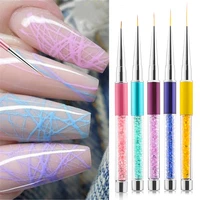 nail art liner painting brush rhinestones handle diy uv gel acrylic tips grid stripes drawing pen manicure tools 79111419mm