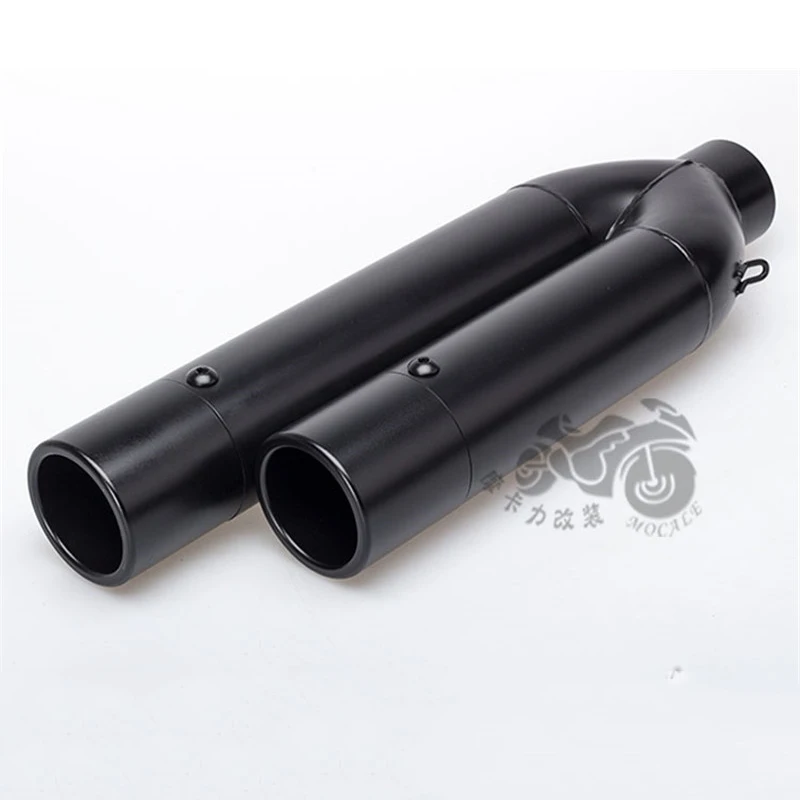 Выхлопная труба для мотоцикла глушитель двойная выхлопная с двойным выходом ЧПУ