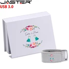 JASTER (более 10 шт. бесплатного логотипа) модель USB 3,0 в кожаном корпусе + коробка флэш-накопитель 4 ГБ 8 ГБ 16 ГБ 32 ГБ 128 ГБ usb-накопитель U-диск в подарок