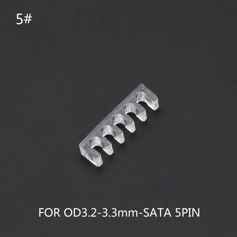 

C5AB Transparent Acrylic Cable Comb Clear Dresser For 2 mm Cables 4/5/6/8/24 Pin PC