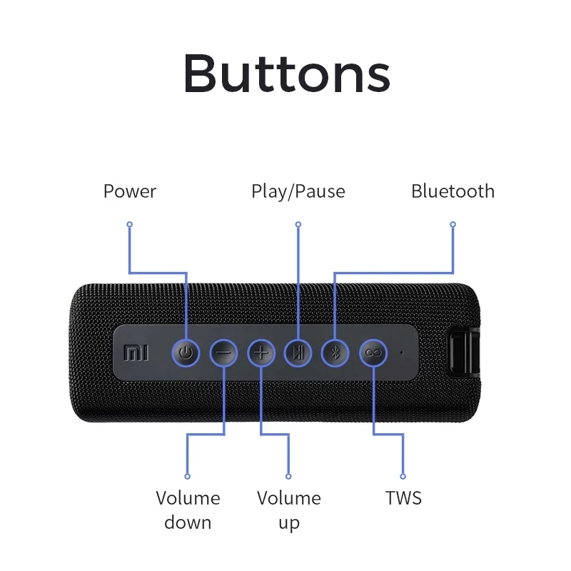 Новинка 2020 портативная bluetooth Колонка Xiaomi Mi 16 Вт TWS стерео колонки с супер басами