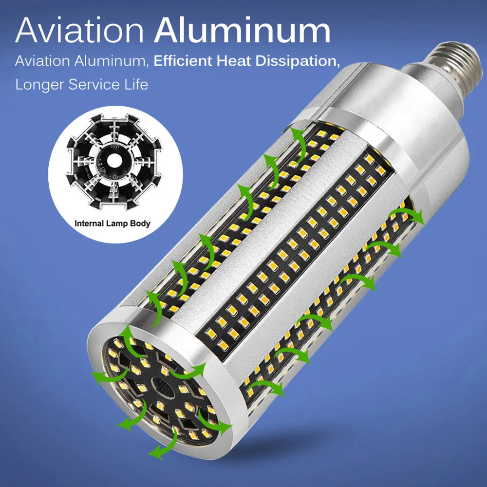 Светодиодная лампа кукуруза E27 коммерческое освещение Алюминий светодиодный 15